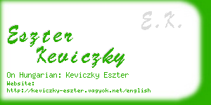 eszter keviczky business card